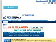 Tablet Screenshot of moneyfanclub.com